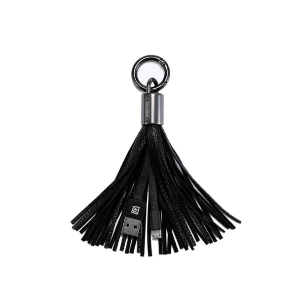 Remax Tassels Ring Cable for Micro RC-053m black