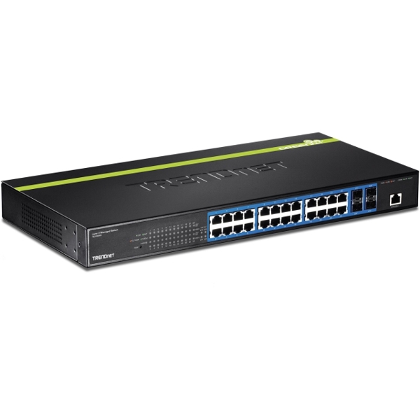 სვიჩი TRENDNET  24-Port Gigabit Managed Layer 2 Switch with 4 shared SFP slots