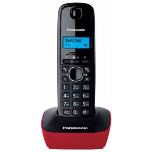 სტაციონალური ტელეფონი Panasonic  1Line LCD, Name phonebook, European/Russian CID, RED