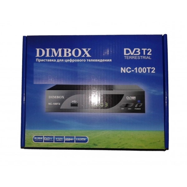 TV მიმღები DimBox NC-100T2, DVB-T2, USB, HDMI, Output black