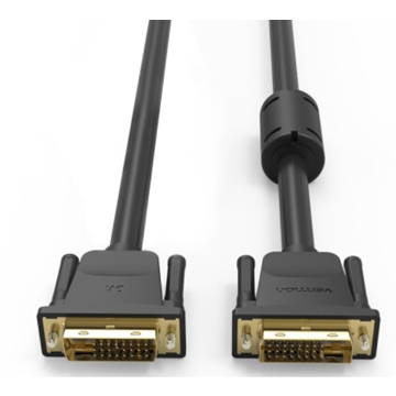 DVI კაბელი VENTION EAABG DVI(24+1) Male to Male Cable 1.5M Black