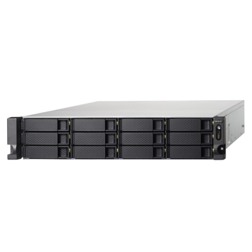 Storage System Qnap TS-1231XU-4G Rack 2U, Cost-effective NAS with dual 10GbE SFP+ ports: Alpine AL-314 Quad-Core 1.7 GHz ARM® Cortex-A15 CPU, 4GB DDR3 SODIMM (1 x 4GB), 2 x 10 Gigabit SFP+ LAN ports, 2 x Gigabit RJ45 LAN ports, 1 x PCIe Gen2 (x2