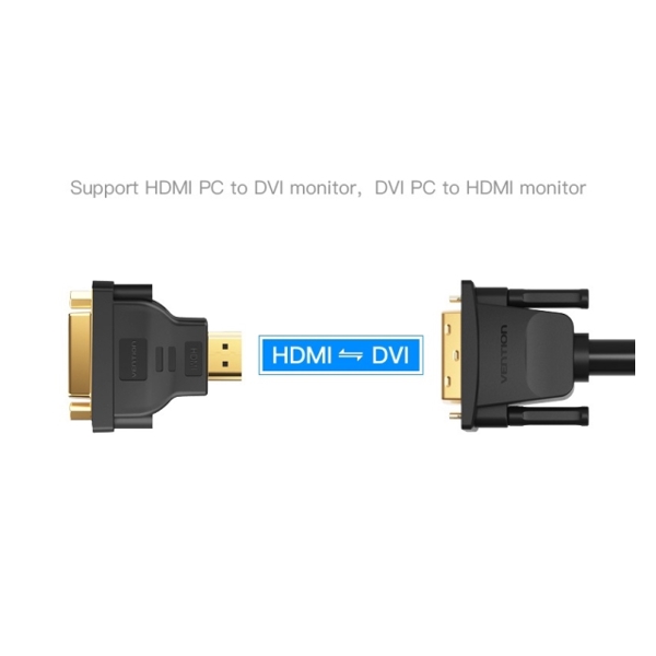 VENTION ECCB0 HDMI DVI Bi-Directional Adapter Black