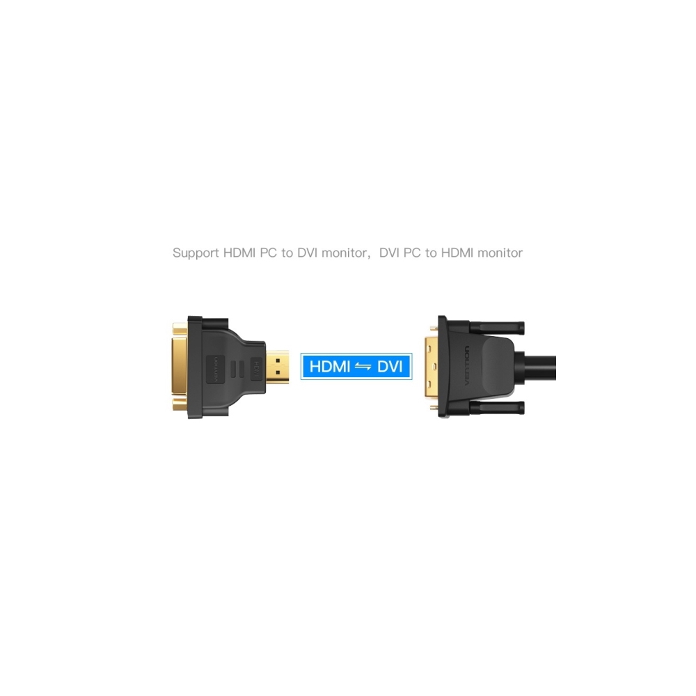 VENTION ECCB0 HDMI DVI Bi-Directional Adapter Black
