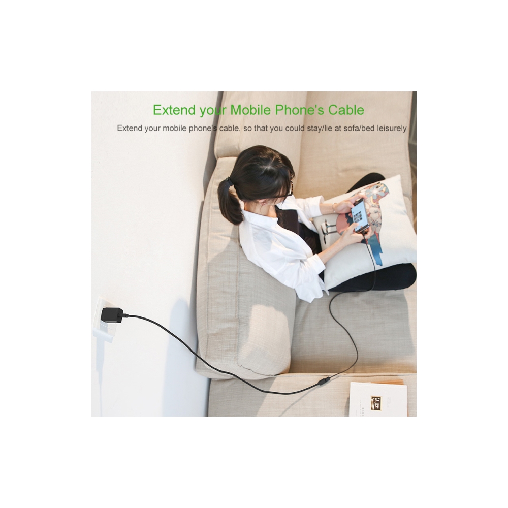 USB დამაგრძელებელი UGREEN US129 (30126), USB 3.0 a Male To Female, 1.5m, Black