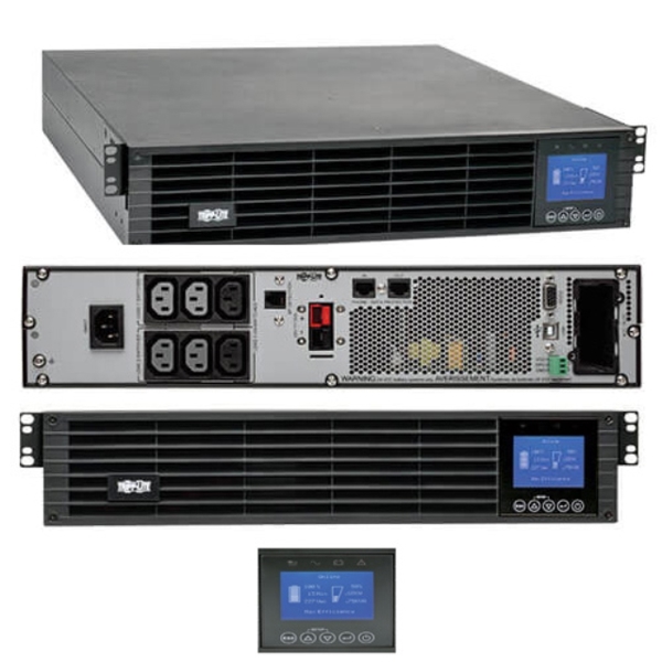 უწყვეტი კვების წყარო (UPS) 1000VA / 900W SmartOnline 208/230V Double-Conversion UPS, 2U, Extended Run, SNMP Card Option, LCD, USB, DB9, ENERGY STAR