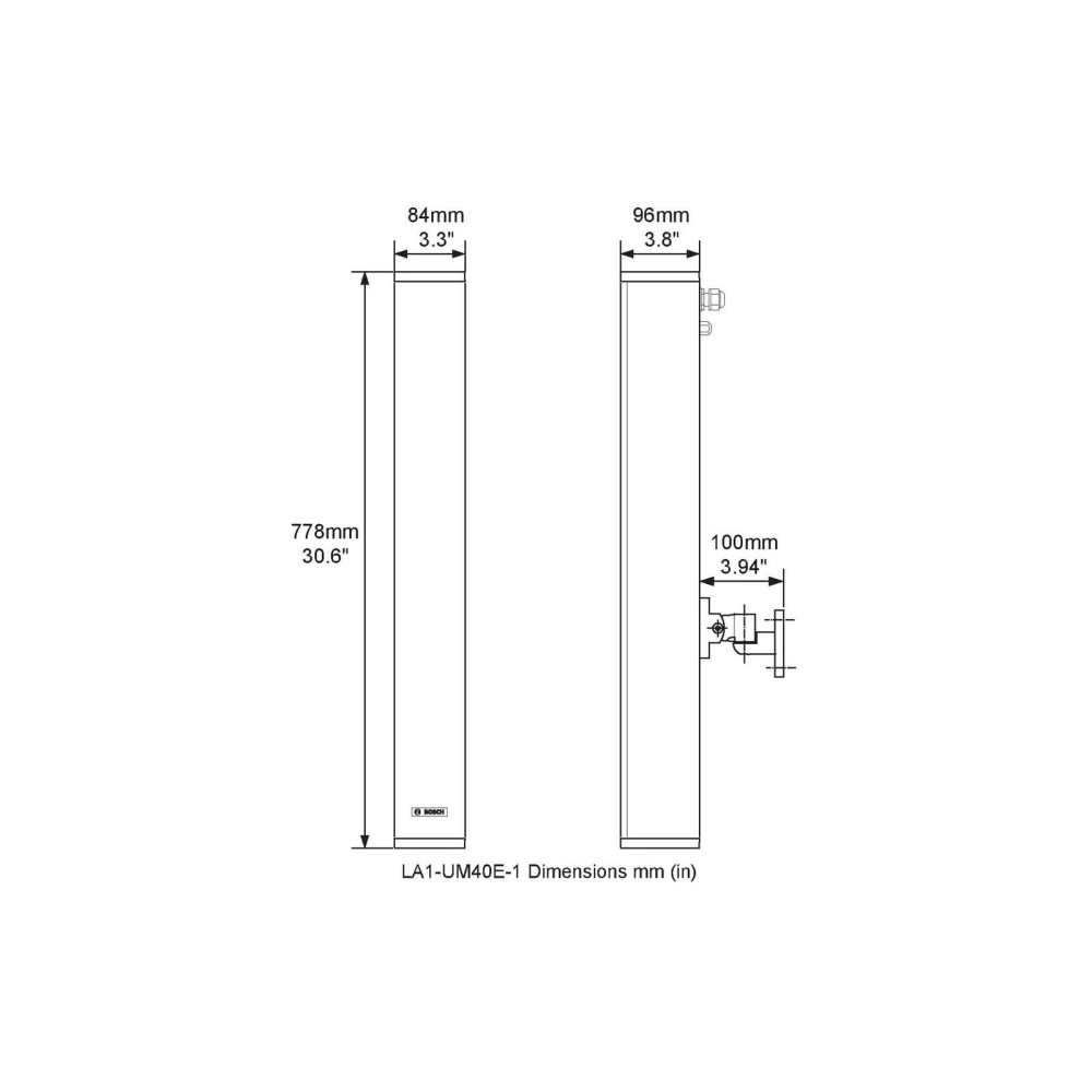 დინამიკი Bosch METAL COLUMN LOUDSPEAKER 40W (DEMO)