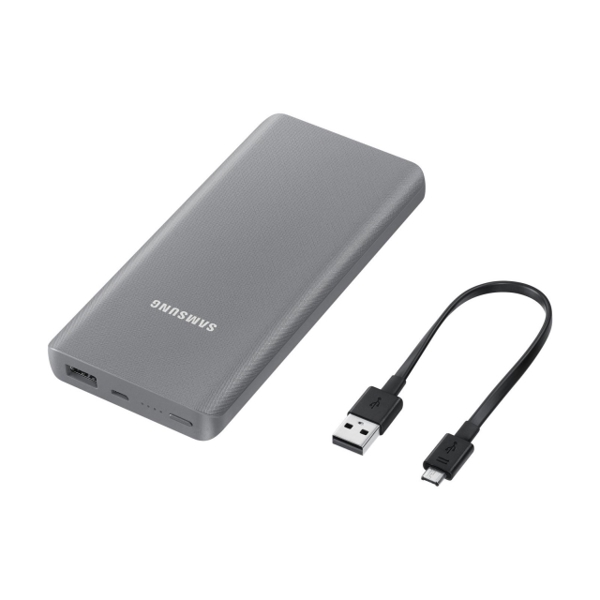 პორტატული დამტენი SAMSUNG POWER BANK 10000MAH SILVER-GRAY  (EB-P3000BSRGRU)