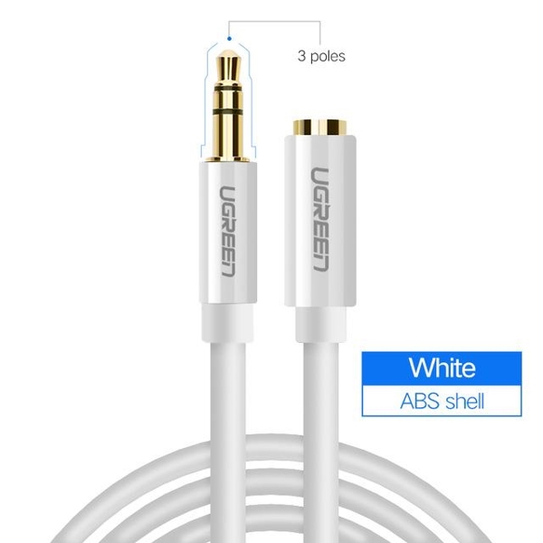 აუდიო კაბელი Ugreen AV118 (10778) Jack 3.5Mm Audio Extension Cable Male To Female Aux Cable 5M Headphone Extension