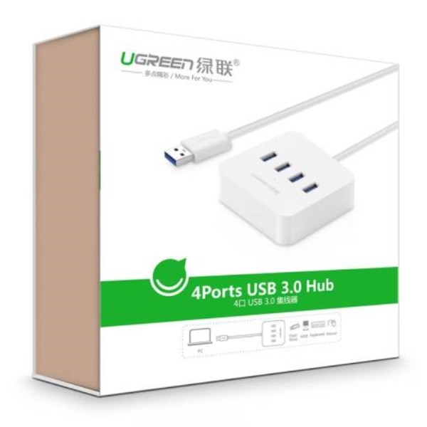 USB ჰაბი UGREEN CR118 (30202) Hub USB 3.0 Ugreen 4 Ports High Speed ​​5 Gb usb hubs 1M