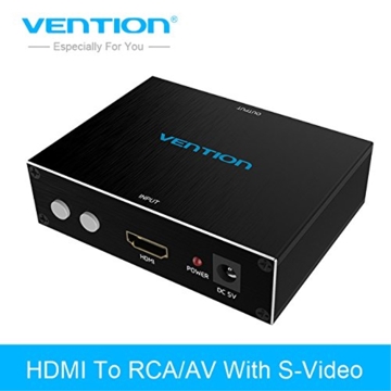 ვიდეო ადაპტერი Vention  AEBB0 HDMI to AV Converter Black Metal Type