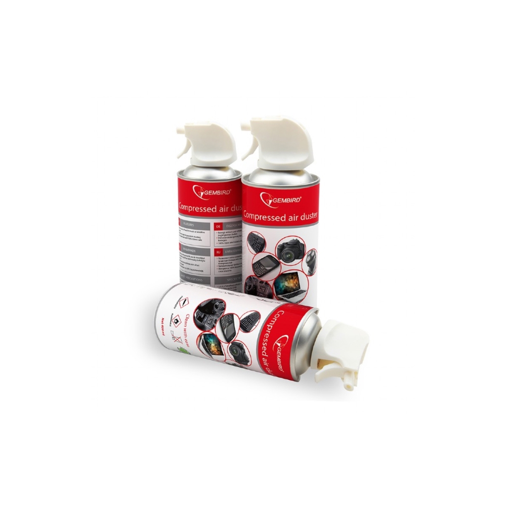 საწმენდი შეკუმშული ჰაერი  GEMBIRD Compressed air duster (non-flammable), 400 ml - ACCESSORIE 