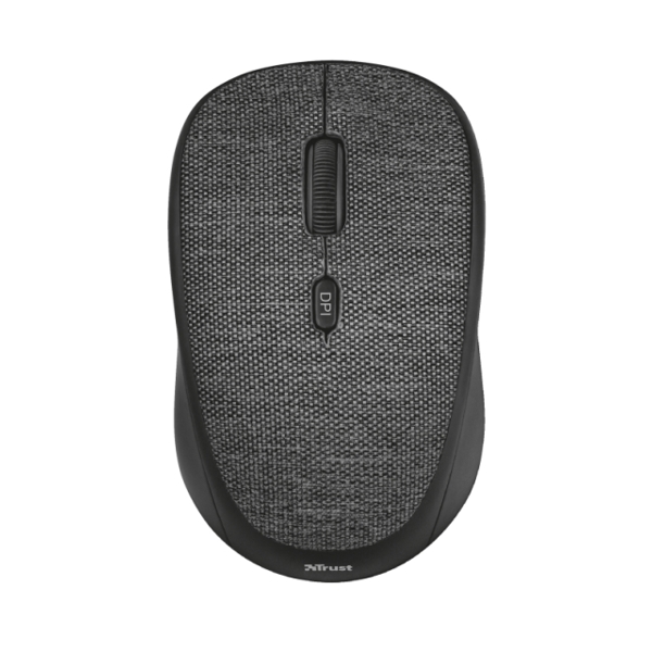 მაუსი TRUST YVI FABRIC WIRELESS MOUSE - BLACK