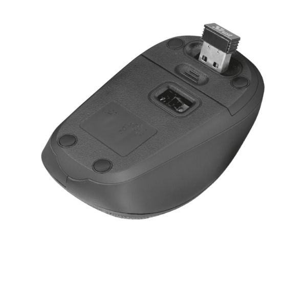 მაუსი TRUST YVI FABRIC WIRELESS MOUSE - BLACK