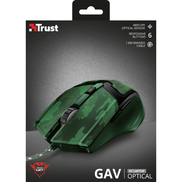 მაუსი GXT 101D GAV OPTICAL GAMING MOUSE - JUNGLE CAMO