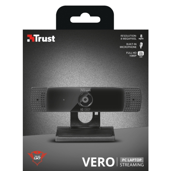 ვებკამერა TRUST GXT 1160 VERO STREAMING WEBCAM/ 8 megapixel (3840 x 2160) 