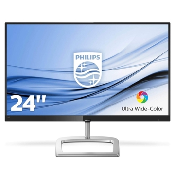 მონიტორი Philips 23,8 " LCD panel type: IPS technology ; Aspect ratio: 16:9 ; Optimum resolution: 1920 x 1080 @ 60 Hz ; • Response time (typical): 5 ms (GtG)*Brightness: 250 cd/m²; SmartContrast: 20,000,000:1; Contrast ratio (typical): 1000:1; Viewing angle: 178º