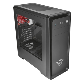 ქეისი TRUST GXT 1110 WINDOWED MID-TOWER ATX - Total size (mm) 472x206x440 - PC CASE