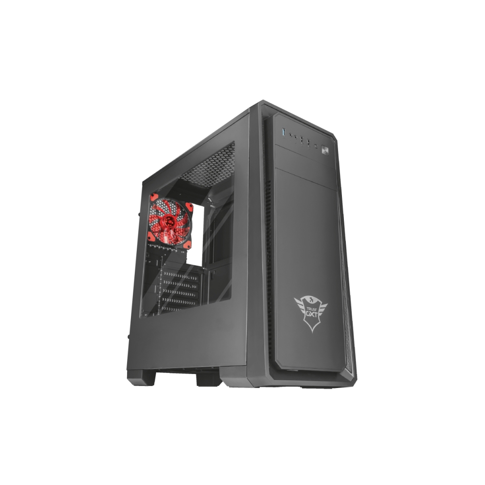 ქეისი TRUST GXT 1110 WINDOWED MID-TOWER ATX - Total size (mm) 472x206x440 - PC CASE