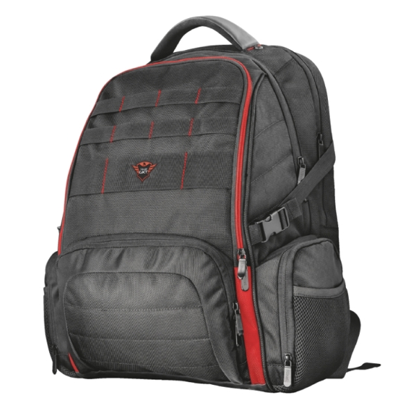 ნოუთბუქის ჩანთა TRUST GXT 1250 HUNTER GAMING BACKPACK / up to 17.3” laptops / Water resistant bottom and integrated Waterproof rain cover