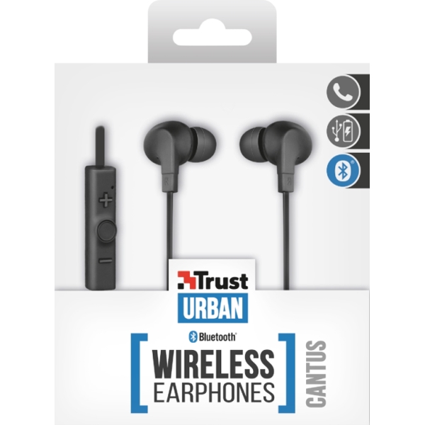 ყურსასმენი TRUST CANTUS BLUETOOTH WIRELESS EARPHONES - Sport