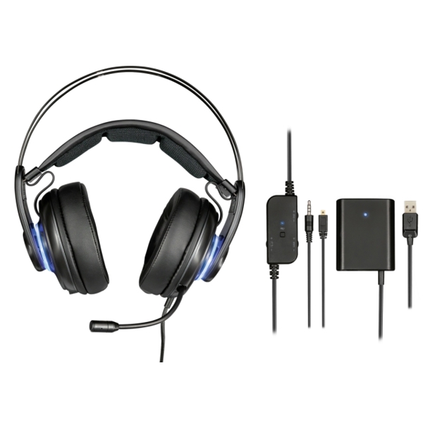 ყურსასმენი TRUST GXT 383 DION 7.1 BASS VIBRATION HEADSET / 113 dB / USB /3.5mm audio / PS4, Xbox One/