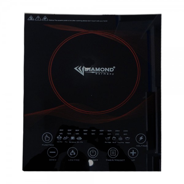 ინდუქციური ქურა DIAMOND DM-5881, Induction Hob, Black