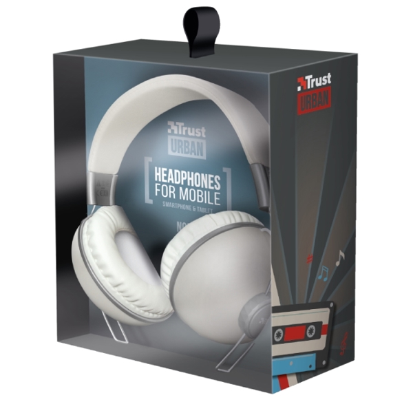 ყურსასმენი TRUST NOMA HEADPHONES - RETRO IVORY