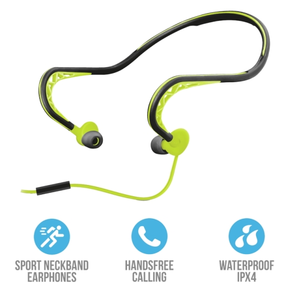 ყურსასმენი TRUST LUDO NECKBAND-STYLE SPORTS EARPHONES