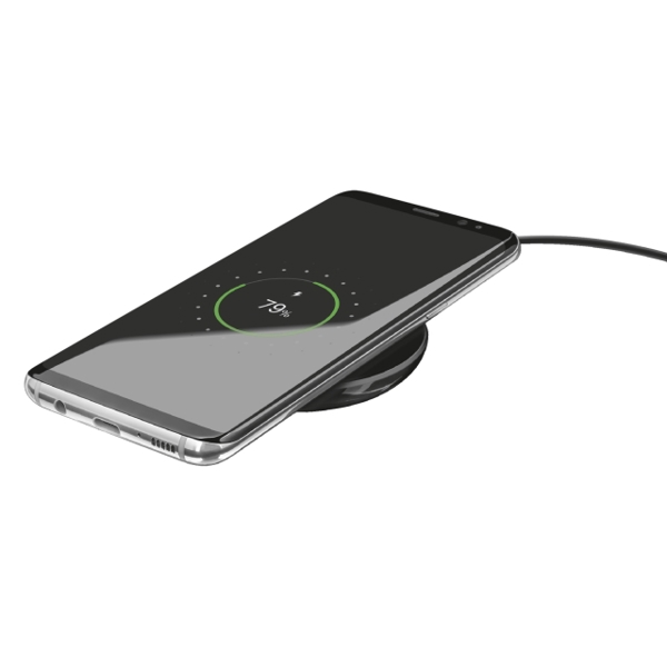 Wireless სწრაფი დამტენი TRUST PRIMO10 FAST WIRELESS CHARGER FOR SMARTPHONES - BLACK