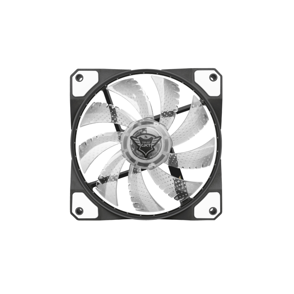 ქულერი TRUST GXT 762W LED ILLUMINATED SILENT PC CASE FAN - BLACK/WHITE