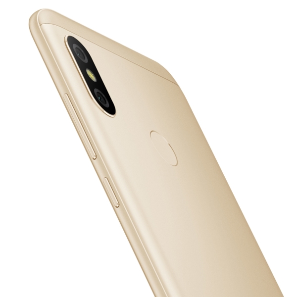 მობილური ტელეფონი Xiaomi Mi A2 Gold (M1804D2SG), 5.99'' 18:9 2160x1080, 2.2GHz+1.8GHz, 8 Core, 4GB RAM, 64GB, 12MPx+20MPx/20Mpix, 2 Sim, 2G, 3G, LTE, BT v5.0, Wi-Fi, GPS / AGPS, GLONASS, Type-C, 3010mAh, Android One, 168g, 158.7x75.4x7.3