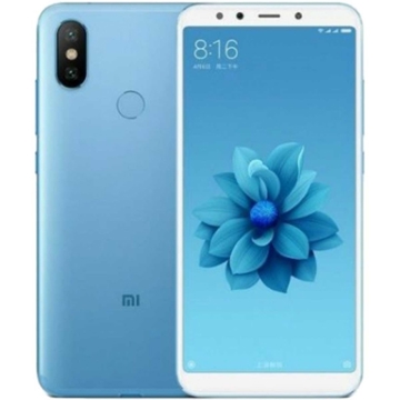 მობილური ტელეფონი Xiaomi Mi A2 Blue  (M1804D2SG), 5.99'' 18:9 2160x1080, 2.2GHz+1.8GHz, 8 Core, 4GB RAM, 64GB, 12MPx+20MPx/20Mpix, 2 Sim, 2G, 3G, LTE, BT v5.0, Wi-Fi, GPS / AGPS, GLONASS, Type-C, 3010mAh, Android One, 168g, 158.7x75.4x7.3