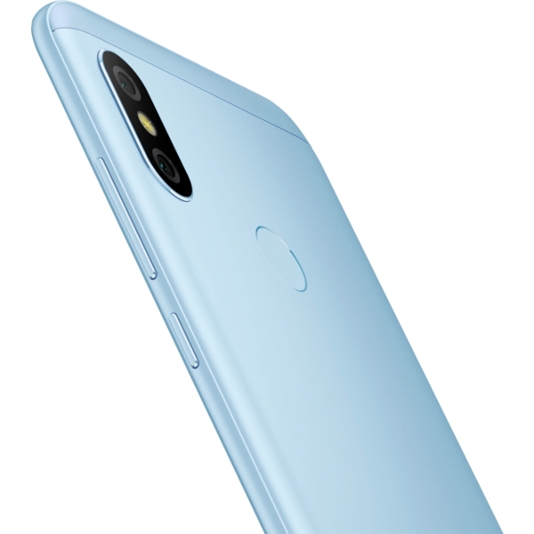მობილური ტელეფონი Xiaomi Mi A2 Blue  (M1804D2SG), 5.99'' 18:9 2160x1080, 2.2GHz+1.8GHz, 8 Core, 4GB RAM, 64GB, 12MPx+20MPx/20Mpix, 2 Sim, 2G, 3G, LTE, BT v5.0, Wi-Fi, GPS / AGPS, GLONASS, Type-C, 3010mAh, Android One, 168g, 158.7x75.4x7.3