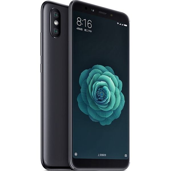 მობილური ტელეფონი Xiaomi Mi A2 Black (M1804D2SG), 5.99'' 18:9 2160x1080, 2.2GHz+1.8GHz, 8 Core, 4GB RAM, 64GB, 12MPx+20MPx/20Mpix, 2 Sim, 2G, 3G, LTE, BT v5.0, Wi-Fi, GPS / AGPS, GLONASS, Type-C, 3010mAh, Android One, 168g, 158.7x75.4x7.3