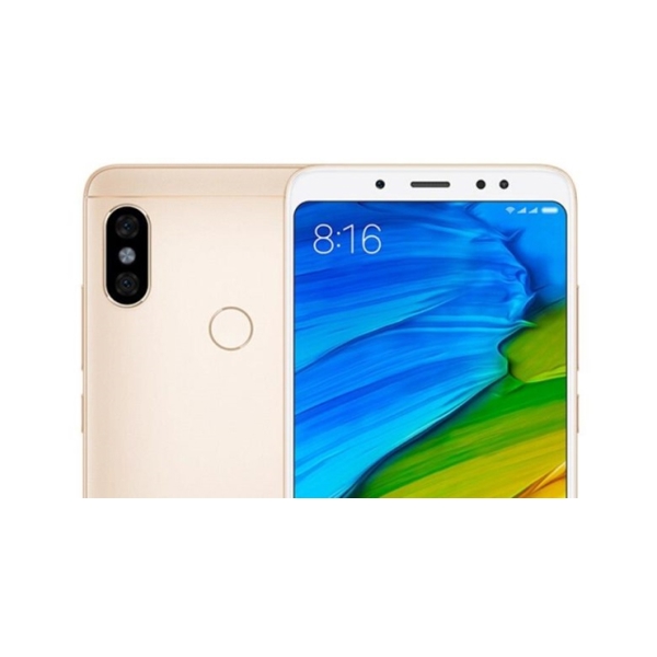 მობილური ტელეფონი Xiaomi Redmi Note 5 Gold (M1803E7SG), 5,99" 2160x1080, 1.8GHz, 8 Core, 3GB RAM, 32GB, up to 128GB flash, 12Mpix+5Mpix/13Mpix, 2 Sim, 2G, 3G, LTE, IRDA, BT, Wi-Fi, GPS, Glonass, Micro-USB, 4000mAh, 181g, 158,6x75,4x8,05