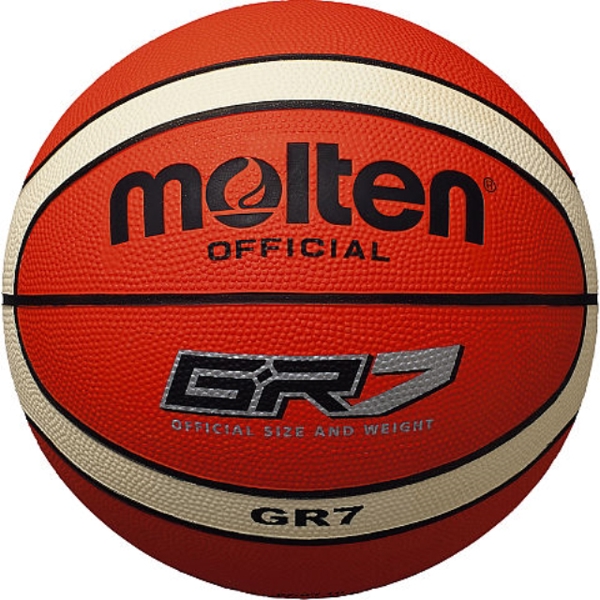 კალათბურთის ბურთი Molten rubber BGR7-OI orange/ivory