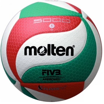 ფრენბურთის ბურთი Molten 632MOV5M5000X, Size 5, Volleyball Ball, White/Green