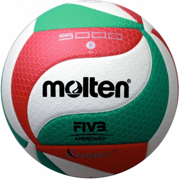 Molten 632MOV5M5000X, Size 5, Volleyball Ball, White/Green