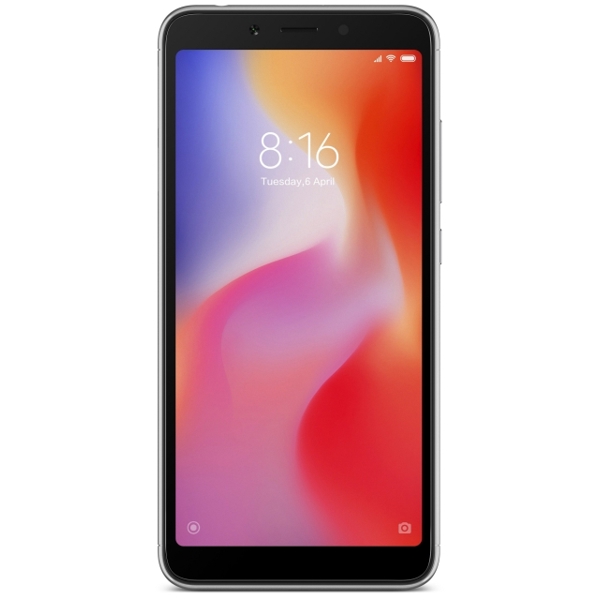 მობილური ტელეფონი Xiaomi Redmi 6 Black (M1804C3DG), 5,45'' 18:9 1440x720, 2,0GHz, 8 Core, 4GB RAM, 64GB, up to 256GB flash, 12Mpix+5Mpix/5Mpix, 2 Sim, 2G, 3G, LTE, BT v4,2, Wi-Fi, GPS, Glonass, 3000mAh, 146g, 147,5x71,5x8,3