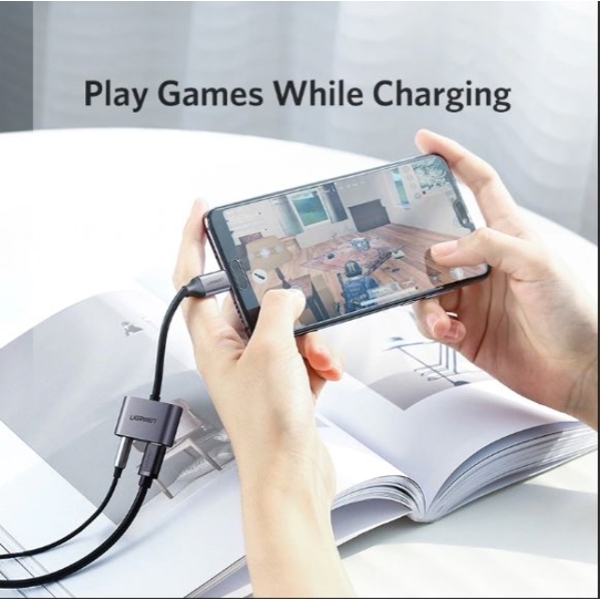 ადაპტერი UGREEN CM193 (50596) USB Type C to AV 3.5mm + Type C Adapter