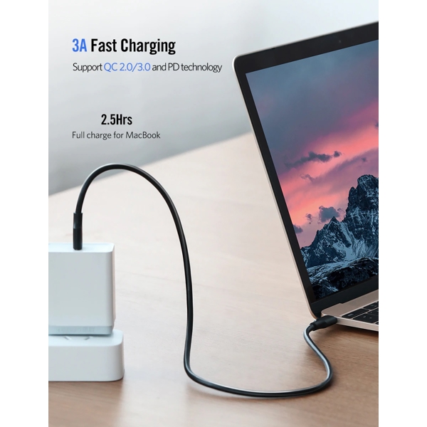 Ugreen US286 (50997) USB-C Male to USB-C 2.0 1M Black