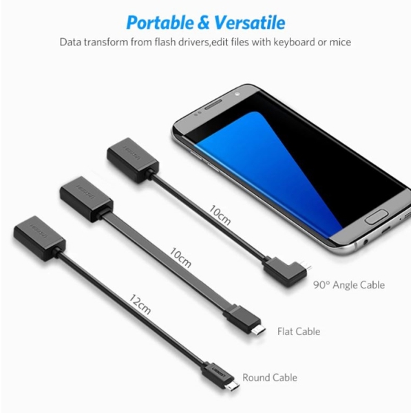 USB კაბელი UGREEN US133 (10396) Micro USB to USB Female OTG Cable