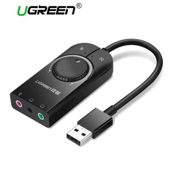 USB ხმის ბარათი UGREEN CM129 (50599) USB External Stereo Sound card Adapter 