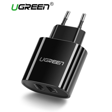 USB დამტენი UGREEN CD104 (20383) 5V/2.4A + 5V/1A 