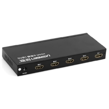 სპლიტერი UGREEN 40202, HDMI 1x4 Amplifier Splitter, Black