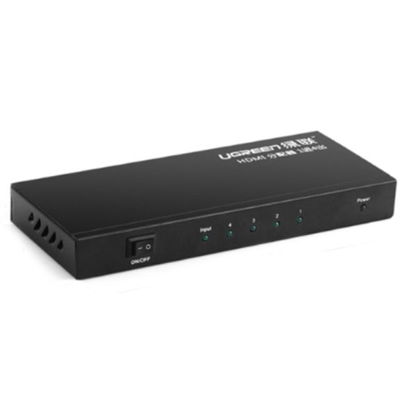 სპლიტერი UGREEN 40202, HDMI 1x4 Amplifier Splitter, Black