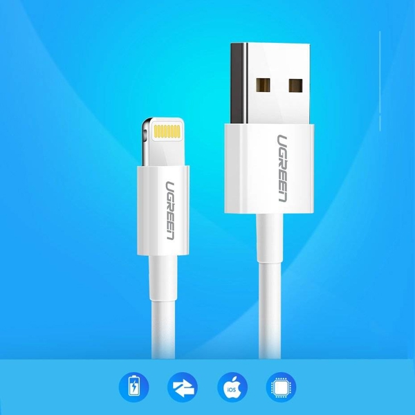 Ugreen US155 (20728) Lightning to USB cable 1m  MFi White