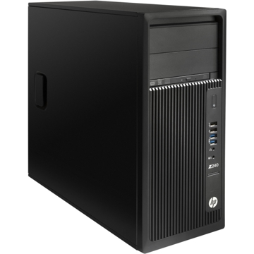 ბრენდ კომპიუტერი HP Z240 Tower Workstation Intel Core i7-7700 with Intel HD Graphics 630 (3.6 GHz, up to 4.2 GHz with Intel Turbo Boost Technology 2.0, 8 MB cache, 4 cores) 8 GB DDR4-2400 non-ECC registered SDRAM (2 x 4 GB) 256 GB SATA SSD