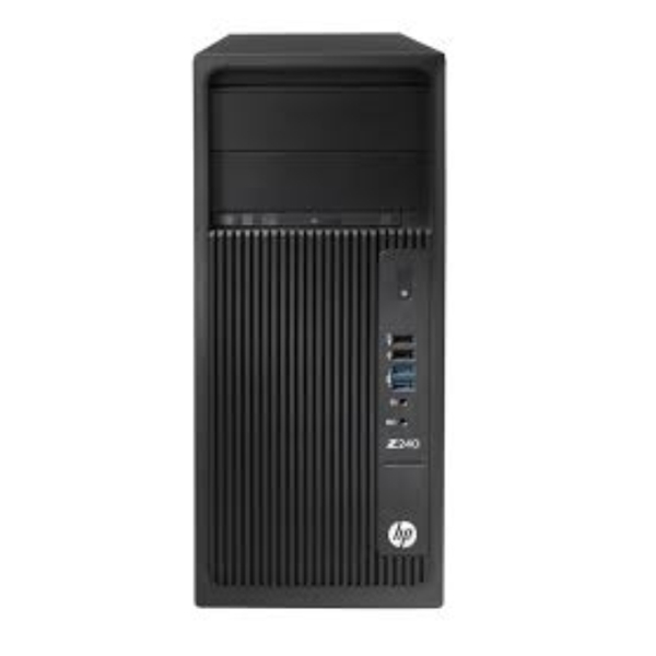 ბრენდ კომპიუტერი HP Z240 Tower Workstation Intel Core i7-7700 with Intel HD Graphics 630 (3.6 GHz, up to 4.2 GHz with Intel Turbo Boost Technology 2.0, 8 MB cache, 4 cores) 8 GB DDR4-2400 non-ECC registered SDRAM (2 x 4 GB) 256 GB SATA SSD